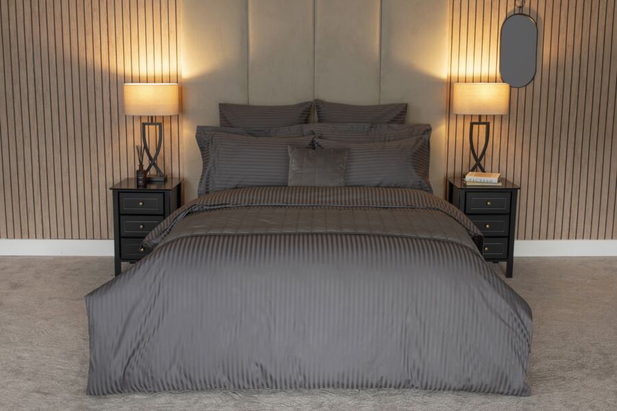 Hotel Suite 540 Count Satin Stripe Duvet Cover Set Hotel Suite 540 Count Satin Stripe Duvet Cover Set