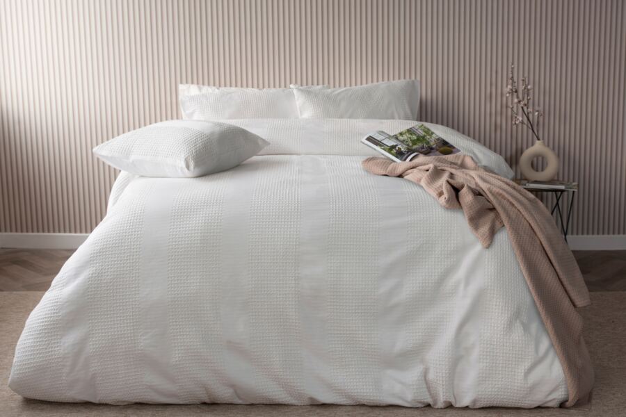 Waffle Stripe Duvet Cover Set Waffle Stripe Duvet Cover Set